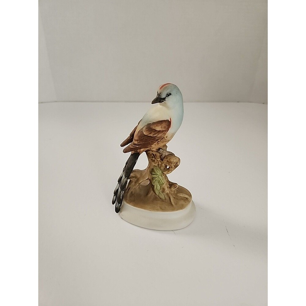 Vintage Lefton china FLYCATCHER Ceramic Bird Figurine 5.25"H Japan 1184